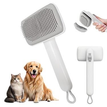 Щітка для тварин Piddy – самоочисна, для собак і котів, видаляє ковтуни, для довгої та короткої шерсті