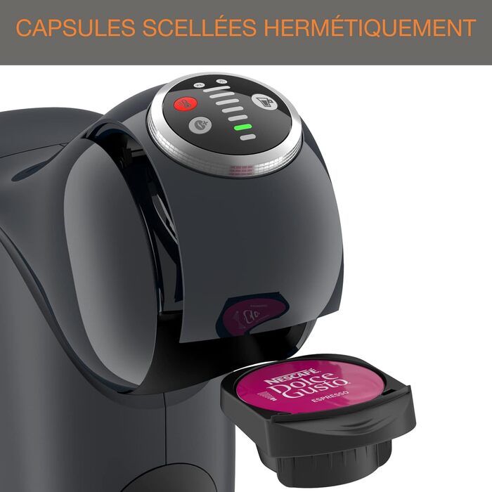Кавомашина капсульна NESCAFÉ Dolce Gusto Genio S Plus by Krups, автоматична, космічно-сіра, KP340B
