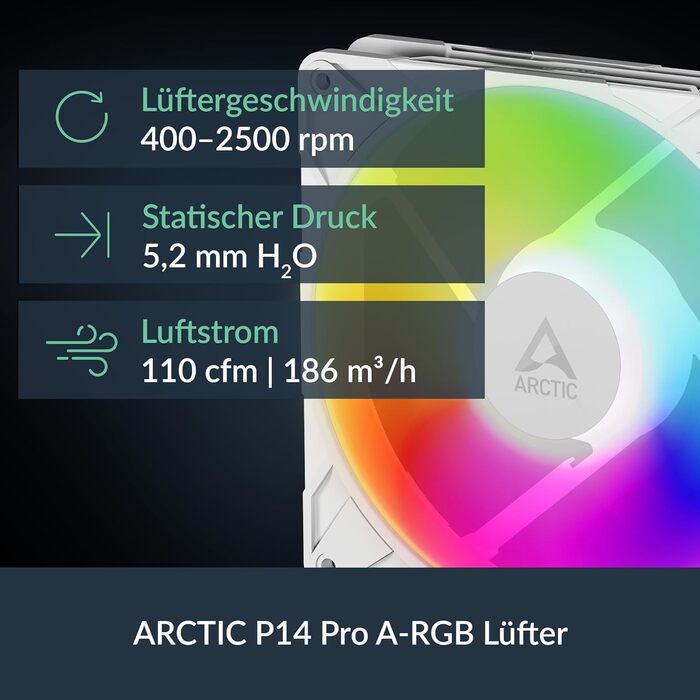 Система водяного охолодження ARCTIC Liquid Freezer III Pro 280 A-RGB для ПК: Intel & AMD, ефективна помпа PWM, 200–1900 rpm, білий колір