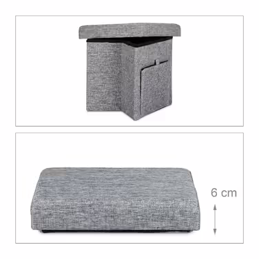Relaxdays Folding Storage Ottoman
