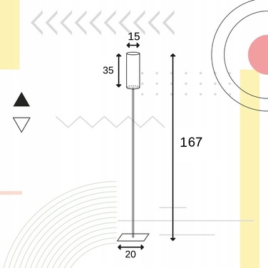 Підлогова лампа Volta Light Factory Classic E27 60 Вт, чорна