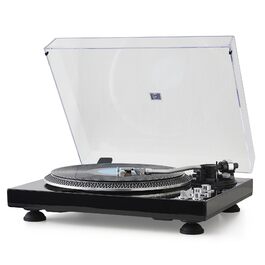 Вініловий програвач Hi-Fi з прямим приводом, преміум-головка звукознімача, Pitch Control ±10%, автоматичний підйом тонарма, 33/45 RPM, чорний глянцевий