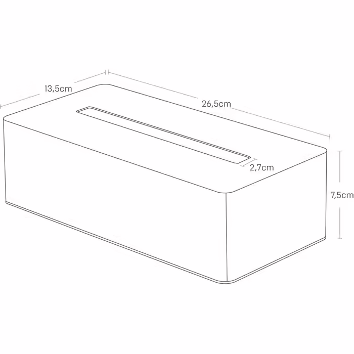 YAMAZAKI Tissue Box Cover, Tissue Holder, Alloy Steel, Black, One Size