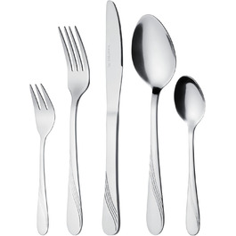 GRÄWE Cutlery Set for 12 People, 60-Piece - Stainless Steel Table Cutlery, Rust-Proof, Nickel-Free - STRALSUND Series