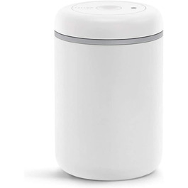 Atmos Vacuum Containers for Coffee and Food, 1.2 Liter, Matte White, Large (1.2 L)