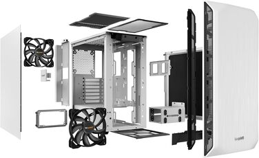 Корпус для ПК be quiet! Pure Base 500 White, 2x 140мм вентилятори Pure Wings 2, підтримка радіаторів до 360мм, білий