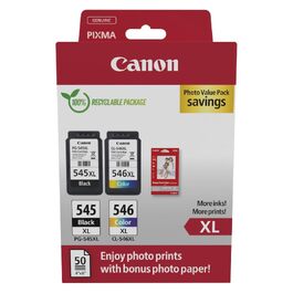 Комплект оригінальних картриджів Canon PG-545XL та CL-546XL FINE XL з фотопапером, нова упаковка 2024
