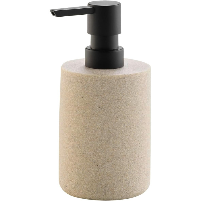 Дозатор для мила Douceur d'intérieur Granite, пісок, полірезин, 7x16 см