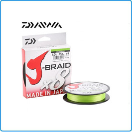 Плетена риболовна волосінь Daiwa J-Braid 8, 0.20 мм, 13 кг, 300 м, салатова