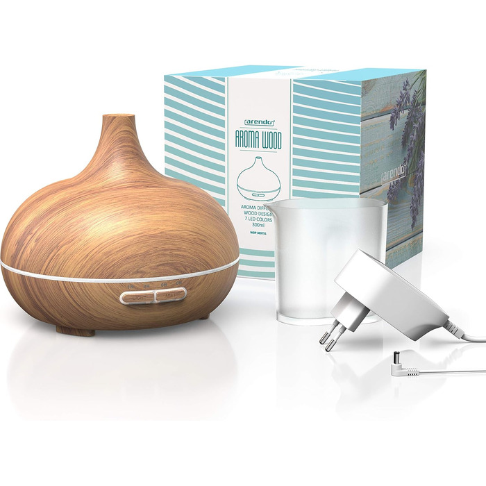 Зволожувач повітря 2,5 л тихий - 7 LED кольорів, 2 режими випуску пари, аромадифузор, для вітальні, дитячої кімнати, спальні - білий