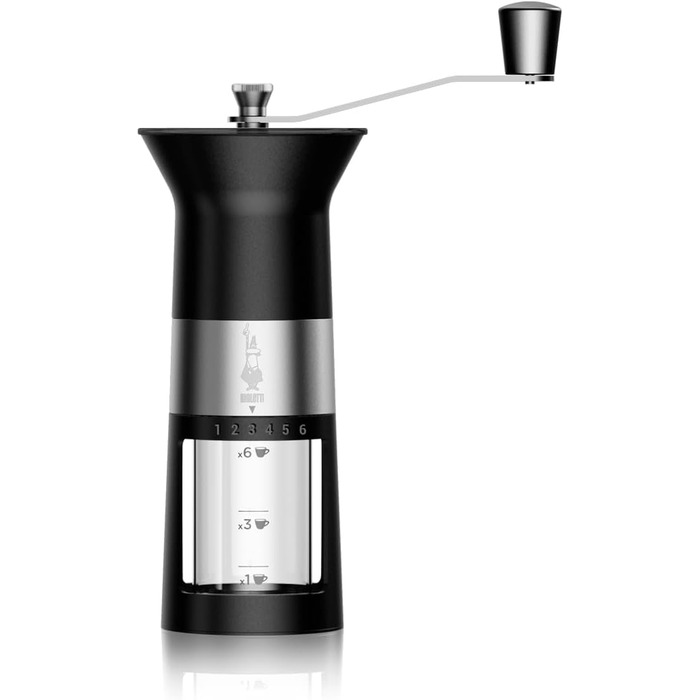 Ручний кавомол Bialetti з нержавіючої сталі, матовий чорний