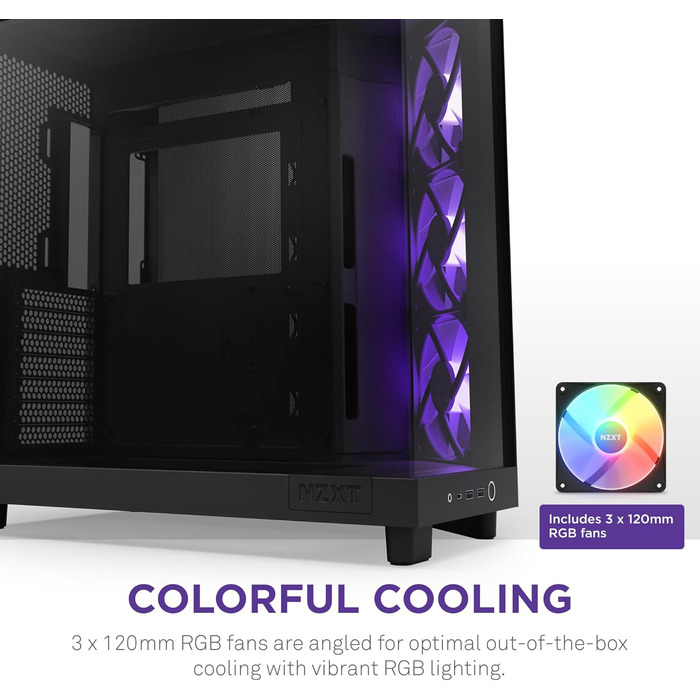 NZXT H6 Flow RGB: Корпус ПК Mid-Tower з двома камерами, чорний