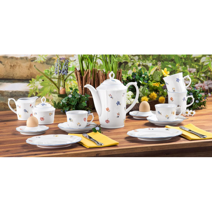Seltmann Weiden 001.717236 12-Piece Sonate Nostalgie Tableware Set, 32.3 x 32.3 x 23.5 cm, White