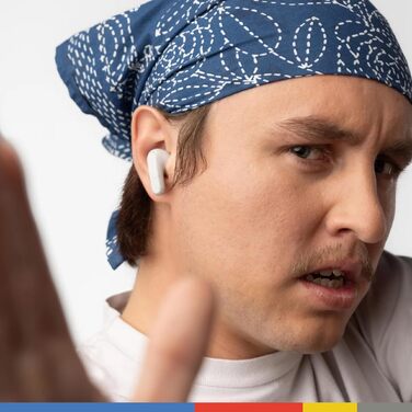 Навушники Skullcandy In-Ear Wireless з активним шумозаглушенням, 27 годин роботи від акумулятора, мікрофоном, сумісні з iPhone, Android та Bluetooth-пристроями (Білий, Rail)