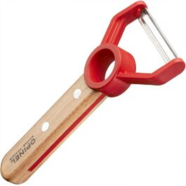 Ніж Opinel Le Petit Chef для дітей, овочечистка, нержавіюча сталь, бук, червоний