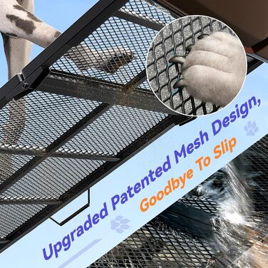 Рампа для собак у машину, 190 x 50 см - широка сходинка для собак середніх та великих порід, до 180 кг, антиковзка, для авто, позашляховиків, ліфтів