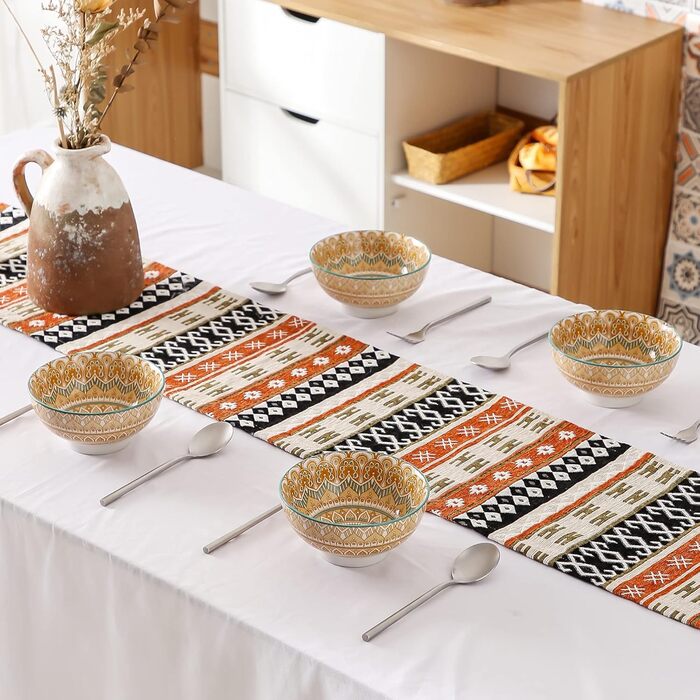 Сервіз столовий порцеляновий Vancasso MANDALA 32 елементи, для 8 осіб, богемський стиль, ручна робота