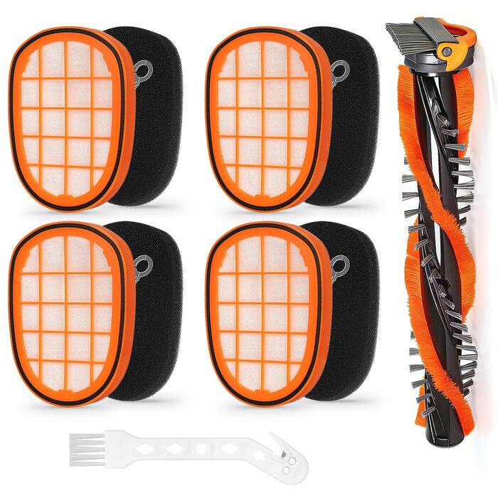 Комплект фільтрів (4 шт.) та щіток (2 шт.) для акумуляторного пилососа Philips SpeedPro Max (FC5005/01, FC6728, FC6727, FC6822, FC6812, XC7042/01, XC8045/01, XC8147/01)