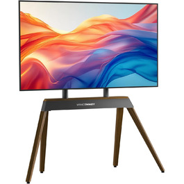 Підставка для телевізора Vanconwey Boden TV Ständer для LED/LCD екранів 40-86 дюймів, дерев'яно-металева, до 110lbs, VESA 600x400mm, горіх (VC-Z1818)
