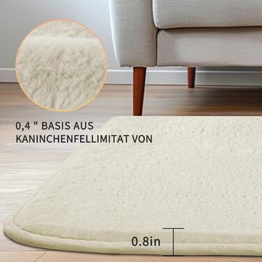 Sour Lemon Rug Living Room 200x300, Rug Children's Room Smooth Rug Gray Rabbit Fur Short Pile Washable Rug, Modern Non-Slip Rug for Bedroom, Fluffy Rug Area 140x200
