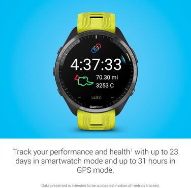 Розумний годинник Garmin Forerunner 965 для бігу, з кольоровим AMOLED-дисплеєм, вимірюванням тренувань та відновлення, кольори: білий та сірий