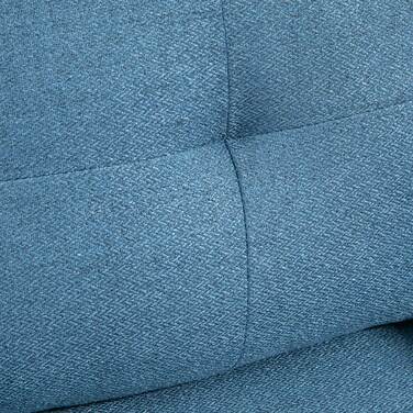 HOMCOM Accent Chair with Button Tufting, Upholstered Armchair, Removable Cushions, Black + Gold + Blue