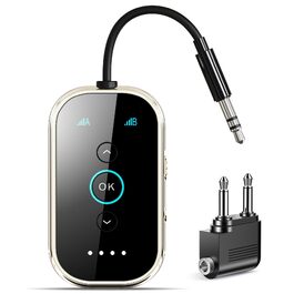 Bluetooth 5.4 адаптер-ресивер 2-в-1 SINZONeu з aptX HD та Dual Link для ТВ, авто та літака, підтримка двох навушників одночасно