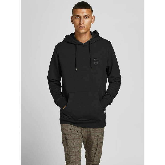 Чоловіча толстовка-худі Jack & Jones JJ Basic Logo Sweat Hood Noos чорна