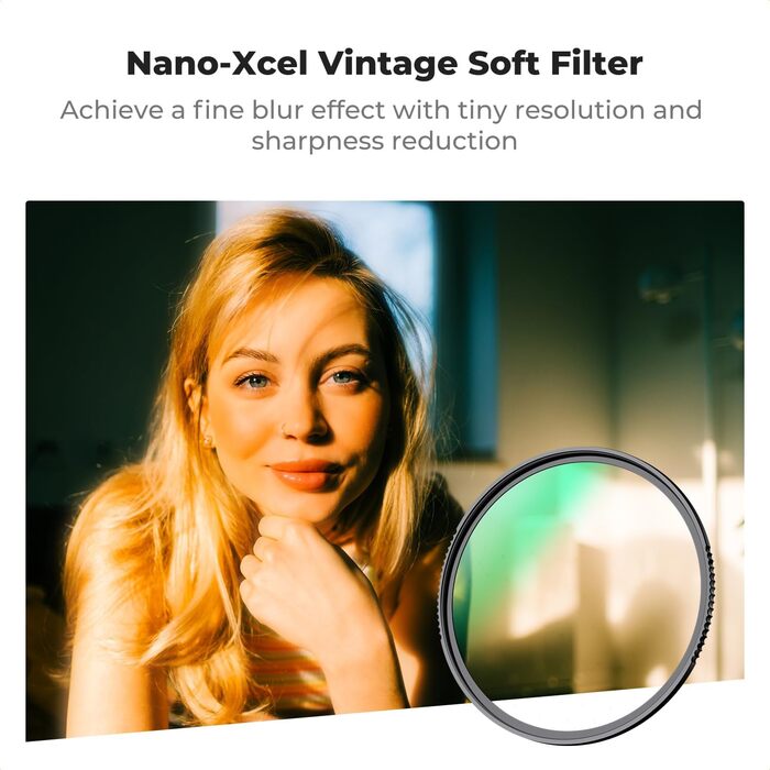Фільтр K&F Concept Vintage Soft 77mm з нанопокриттям Nano-Xcel для об'єктиву