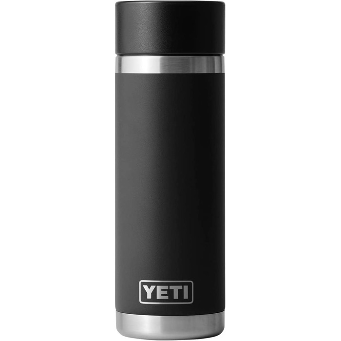 YETI Rambler Bottle with HotShot Lid, 18 oz (532 ml) (Black)