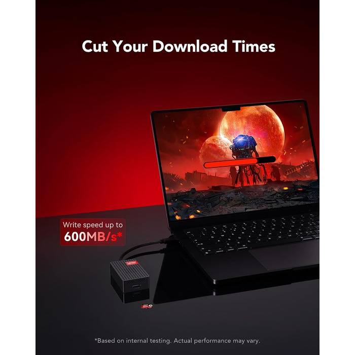 Карта пам'яті MicroSD Express Lexar PLAY PRO 512GB, швидкість читання до 900МБ/с, запис до 600МБ/с