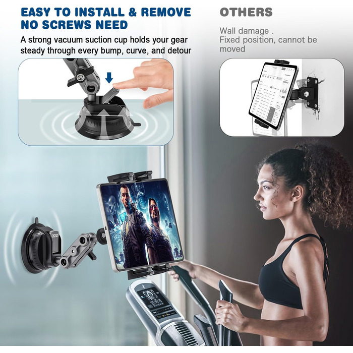 Утримувач для планшету в авто: універсальна підставка для iPad, iPhone, Samsung, 4.7-12.9'