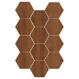 Набір шестикутних акустичних панелей MENAYODA, самоклеючі звукопоглинаючі плити для стін, стелі та дверей, висока щільність, темно-коричневий, 12 шт.