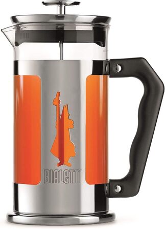 Френч-прес Bialetti Preziosa: нержавіюча сталь, скло Borosilikat, 1 л, 8 чашок