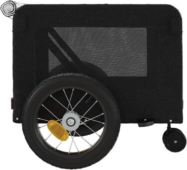 Фургон для велосипеда, переноска для собак, чорний (120 x 54.5 x 53 см)