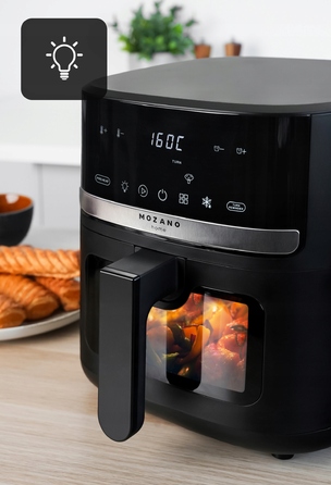 Аерофритюрниця Mozano 5л, потужна безнамастильна фритюрниця 1500 Вт