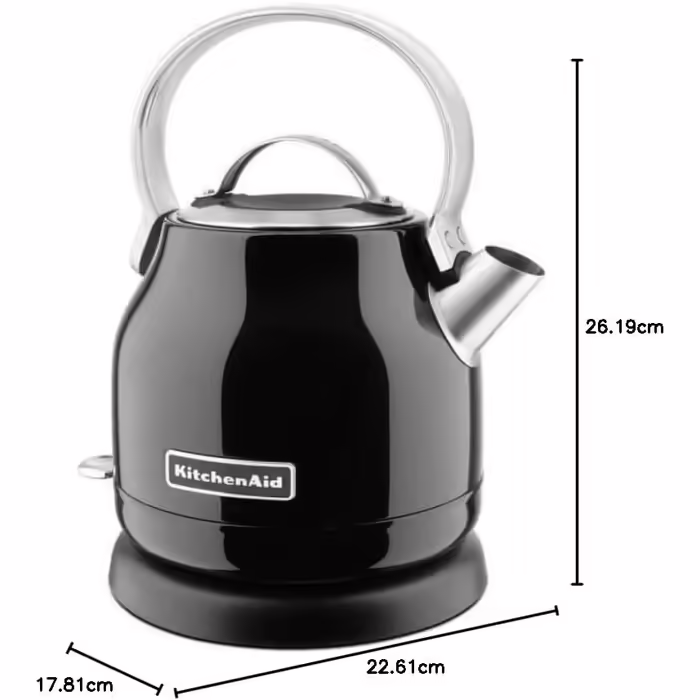 Електрочайник KitchenAid 5KEK1222EOB, 1,25 л, онікс, чорний, преміум якість