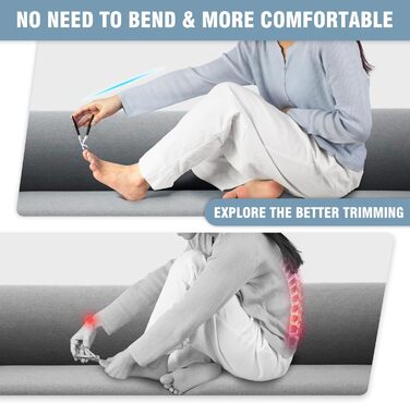 Кусачки для нігтів для літніх людей з товстими нігтями, кутовий наголовок, широкі кусачки для великих пальців ніг, широке захплення, кусачки для товстих пальців ніг, гострі кусачки для чоловіків/жінок (чорні кусачки для нігтів)