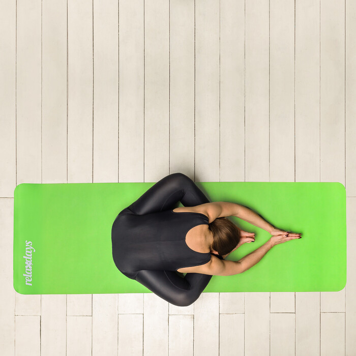 Relaxdays Yoga Mat, 1 cm thick, solid color