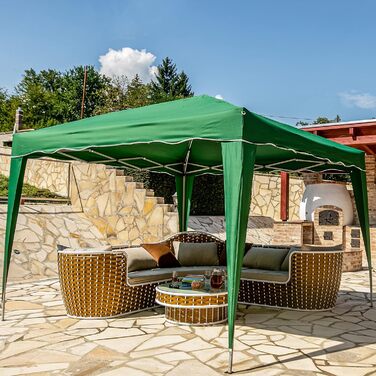 INSTENT Gazebo 3 x 3 m Basic Waterproof UV Protection 50+, (Green)