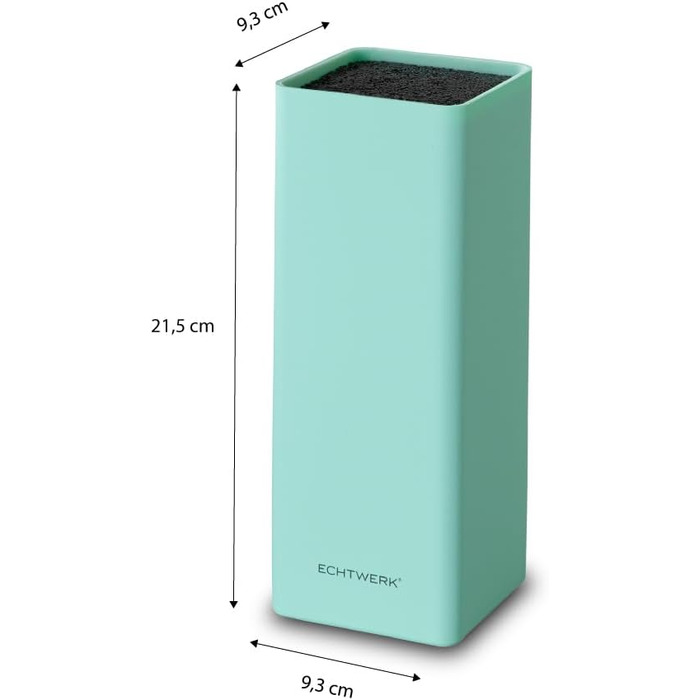 Echtwerk Universal Knife Block, Knife Holder, Kitchen Knife Organizer, practical knife stand, space-saving knife storage with brush insert, flexibly configurable, light blue, 30 cm