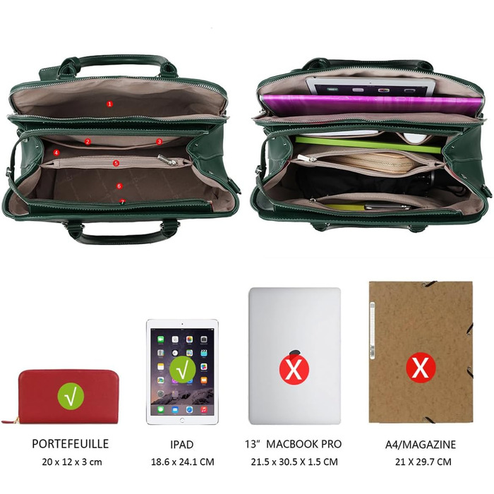 Стильна жіноча сумка-шопер David Jones з PU шкіри - елегантна сумка через плече, зручна для роботи та повсякдення (Зелена)