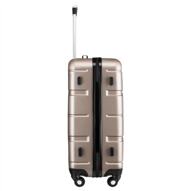 Набір валіз Zelsius 4 шт. з ABS, з кодовим замком, 4 колеса, внутрішній роздільник | Набір валіз з жорсткою оболонкою, великі валізи, багаж, ручна валіза (шампань, 3 шт.)