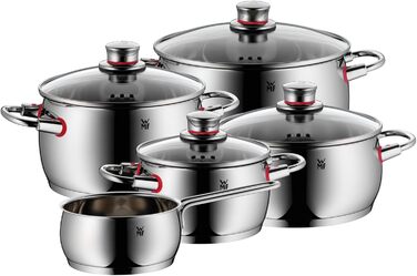 Каструля з ручкою WMF Quality One 16 см без кришки, 1,7 л, каструля для молока, каструля з нержавіючої сталі Cromargan, полірована, без покриття, для індукційних плит