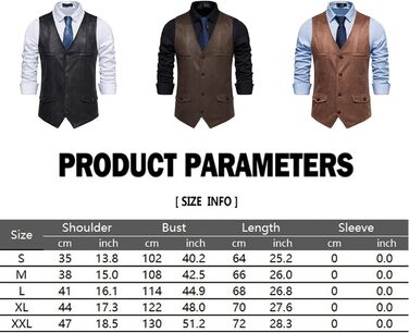 Чоловіча жилетка, формальна, без рукавів, V-подібний виріз, замша, бізнес-жилетка XL, колір кава