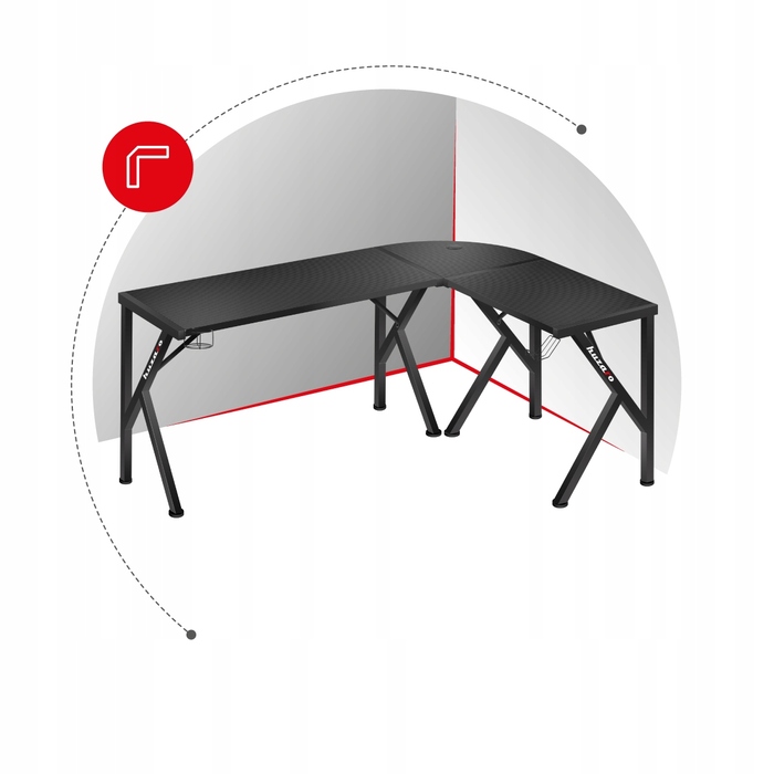 Ігровий стіл Huzaro Hero 6.3, чорний