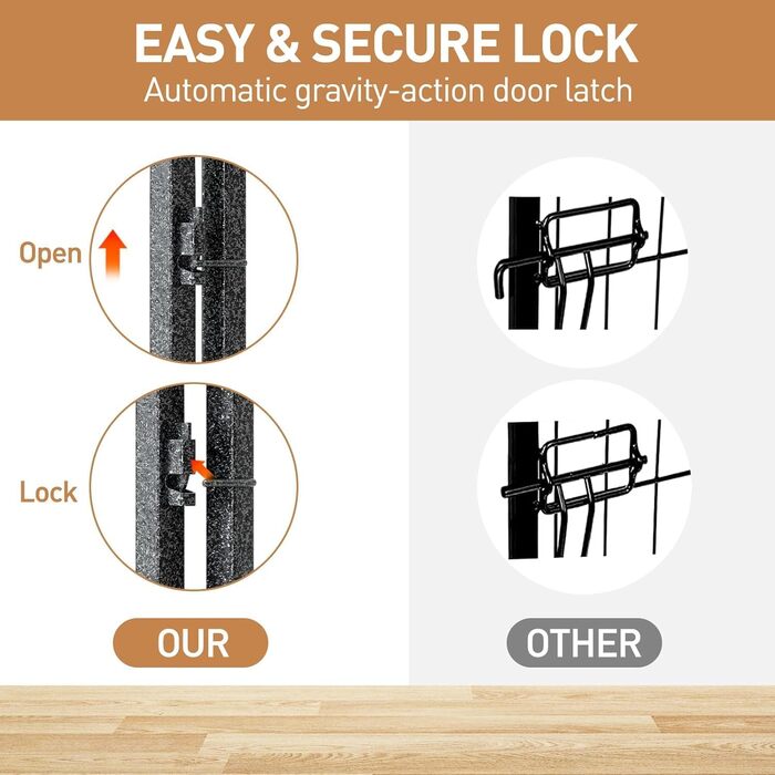 Металевий вольєр для собак, 61 см, 24 панелі: ідеальний загін для великих, середніх та маленьких собак, для дому та вулиці, кемпінгу, двору та автодому