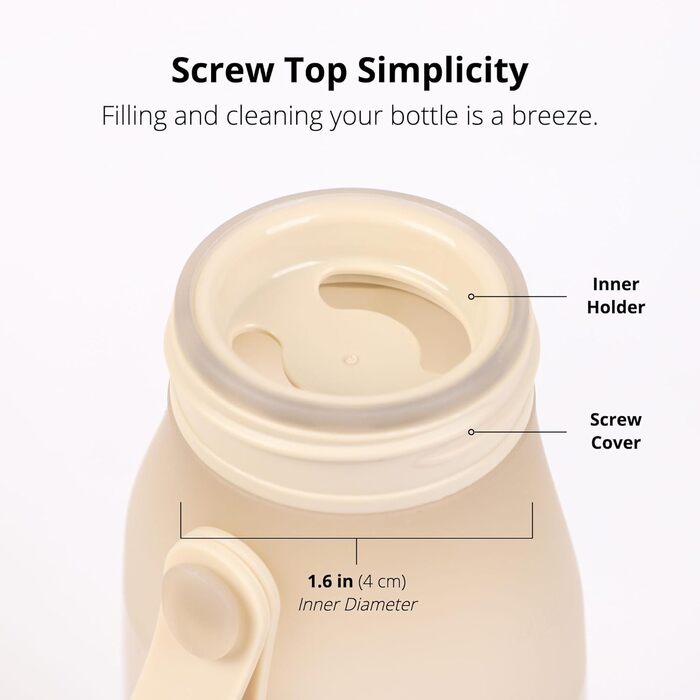BLUE GINKGO Collapsible Water Bottles [2-Pack] – Lightweight, foldable silicone bottles for travel, hiking, and camping (500ml, Made in Korea, Beige)