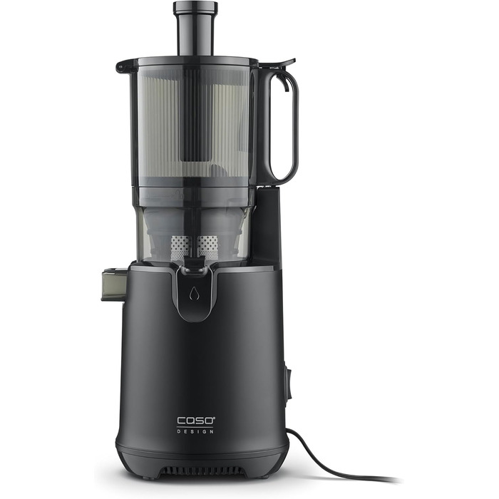 Соковитискач CASO Juice Fit Pro: повільний, для цілих фруктів, 130 мм, чорний
