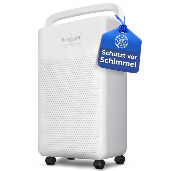 Електричний осушувач повітря BonAura® 10L з LED дисплеєм, таймером та авто-режимом - для підвалів та приміщень до 40м³ - допомога від плісняви